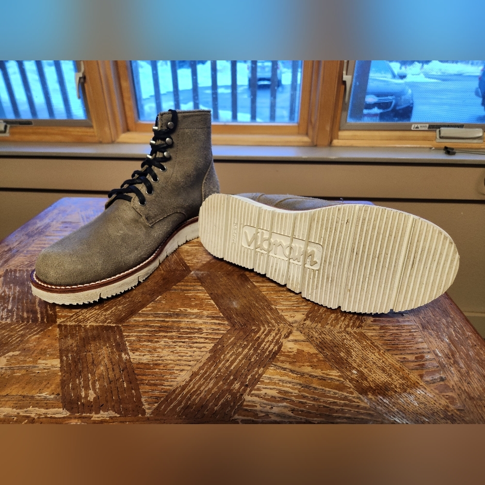 Gray Leather Boots